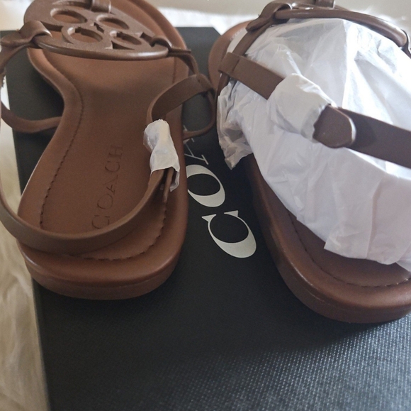 Coach Sandals Size 8 Brown - Picture 6 of 7